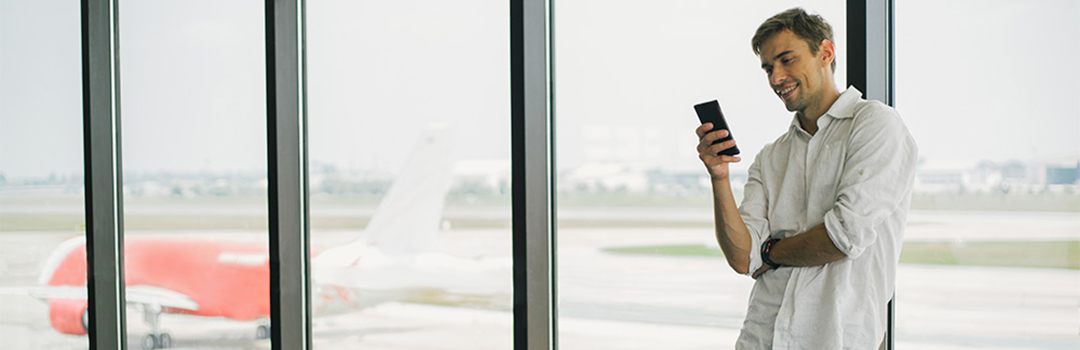 Man looking at phone